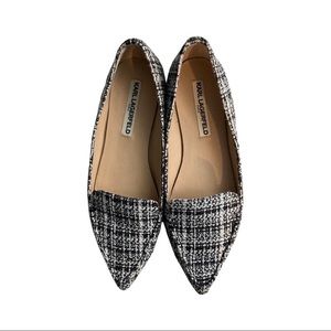 KARL LAGERFELD tweed loafers size 8.5